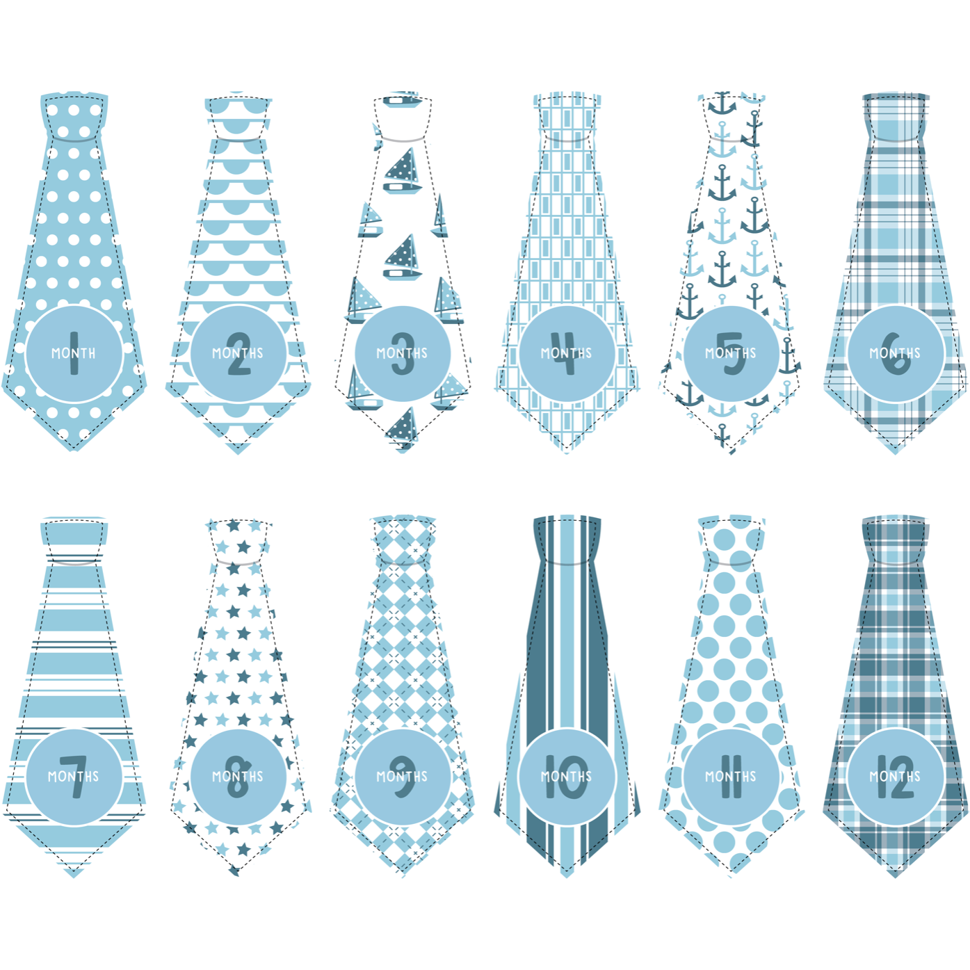 Milestone Tie Stickers