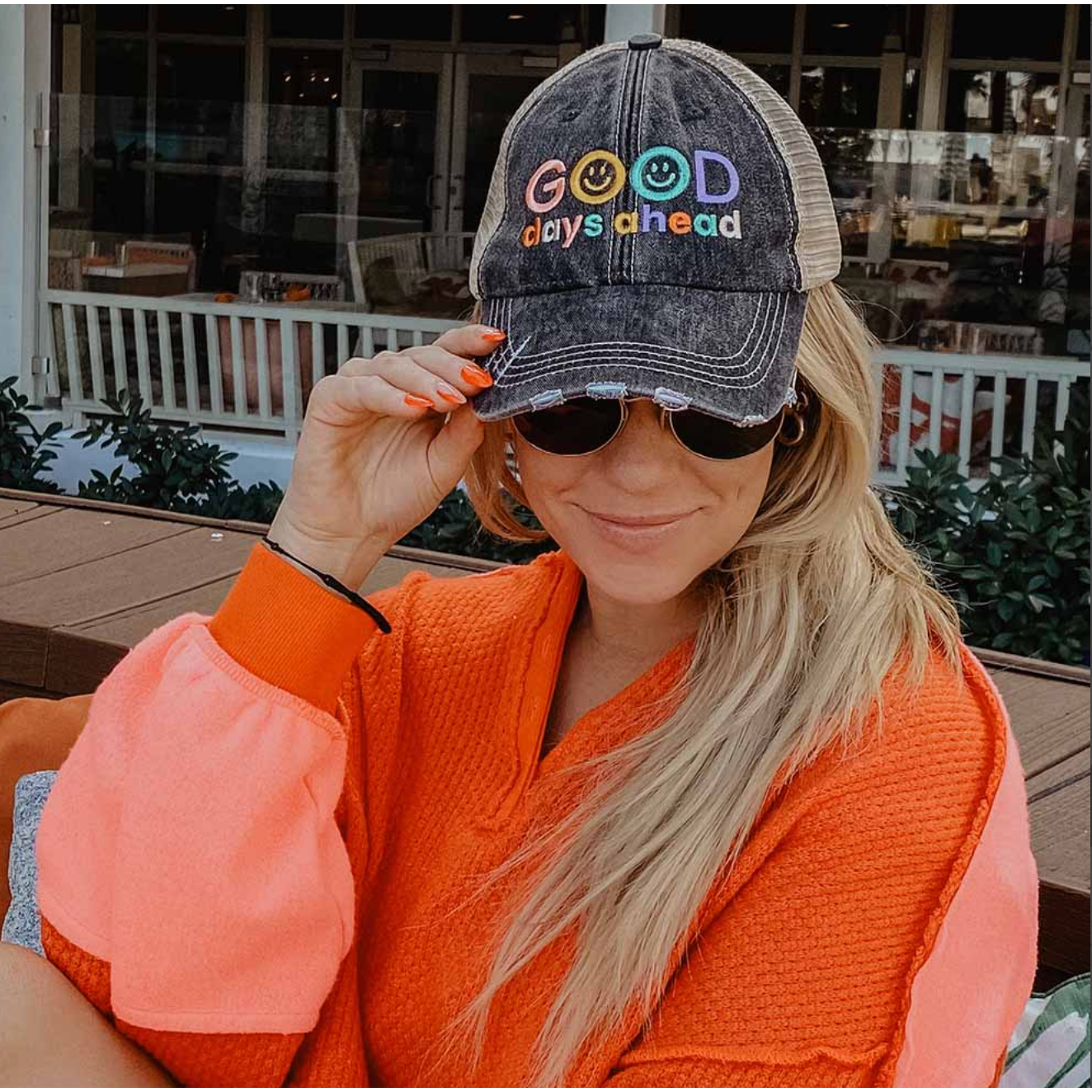 GOOD Days Ahead Trucker Hat by Katydid