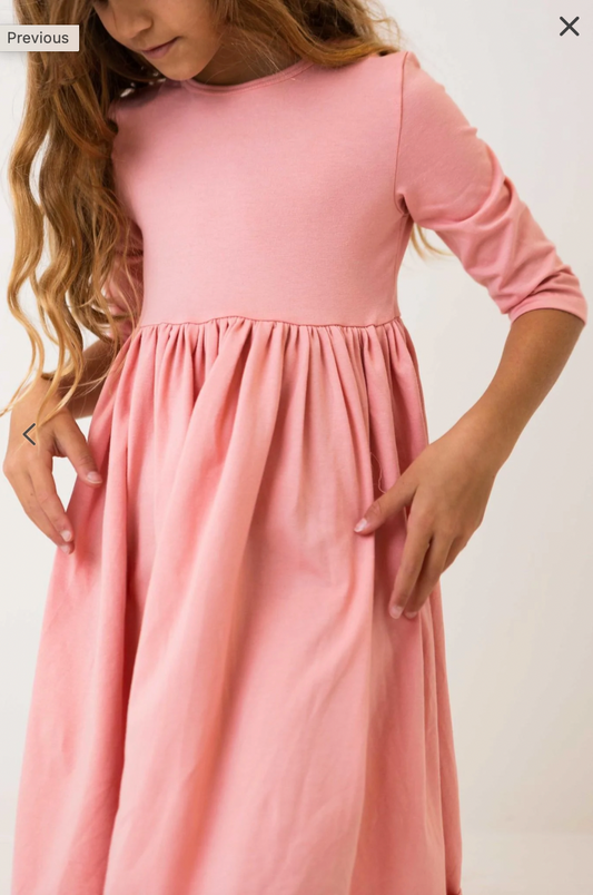 Pumpkin Peach Twirl Dress