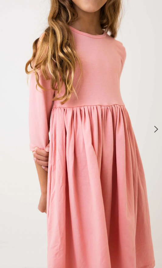 Pumpkin Peach Twirl Dress