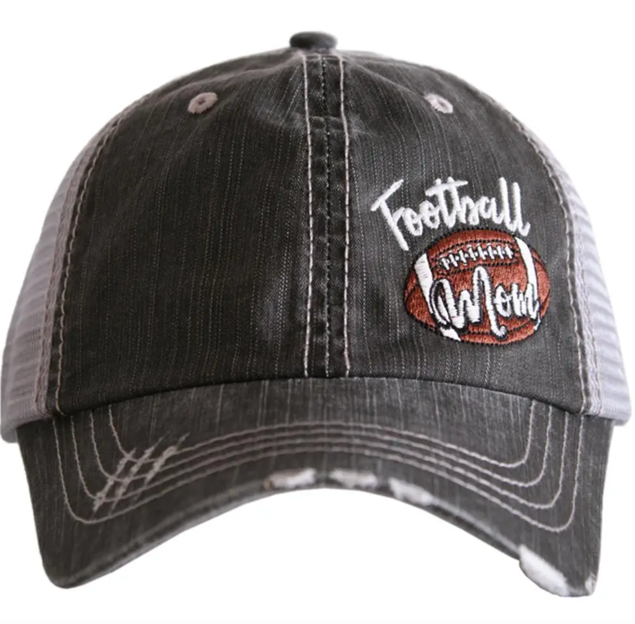 Football Mom Side Patch Trucker Hat by Katydid