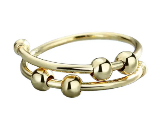 Fidget Anti Anxiety Gold Ring