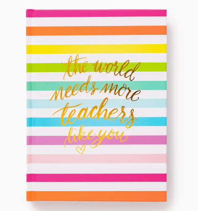 Rainbow Stripe Teacher Notebook