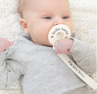 New Here Silicone Pacifier Clip