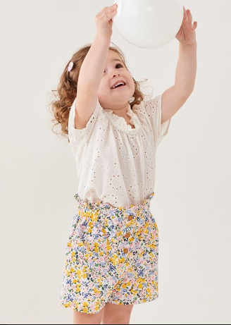 Garden Floral Paper Bag Shorts