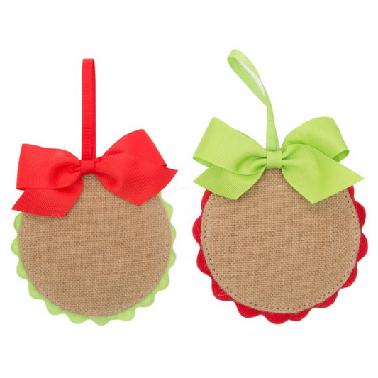 Burlap Flat Ornament