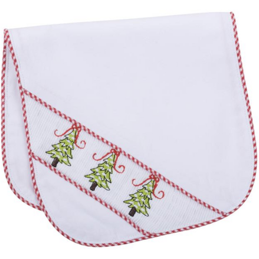 Holiday Smocked Burp Cloth