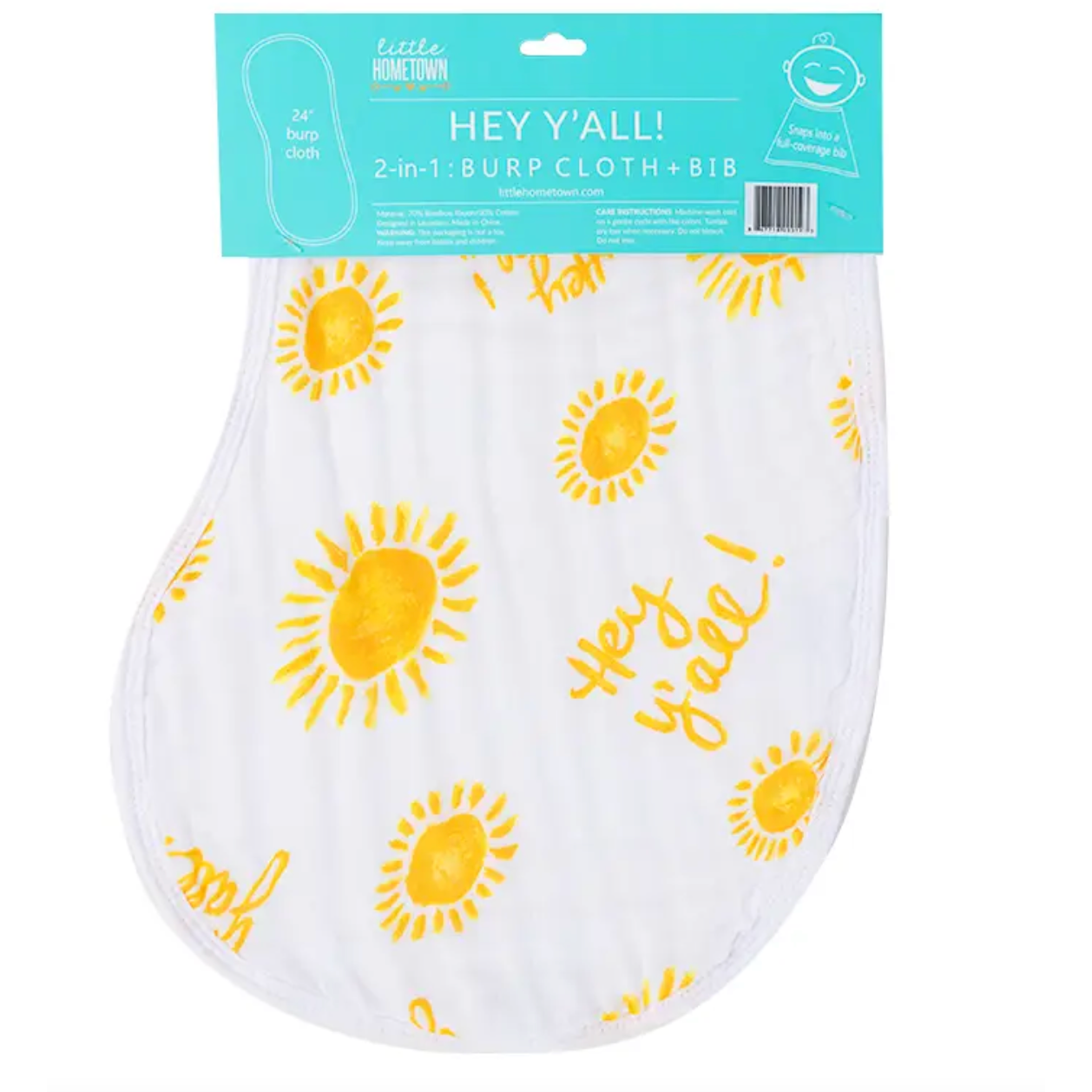 Little Hometown 2-in-1 Burp Cloth & Bib