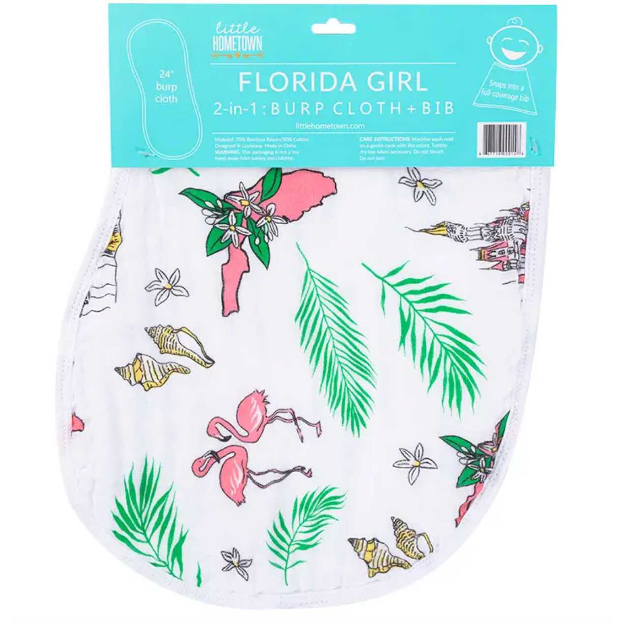 Little Hometown 2-in-1 Burp Cloth & Bib