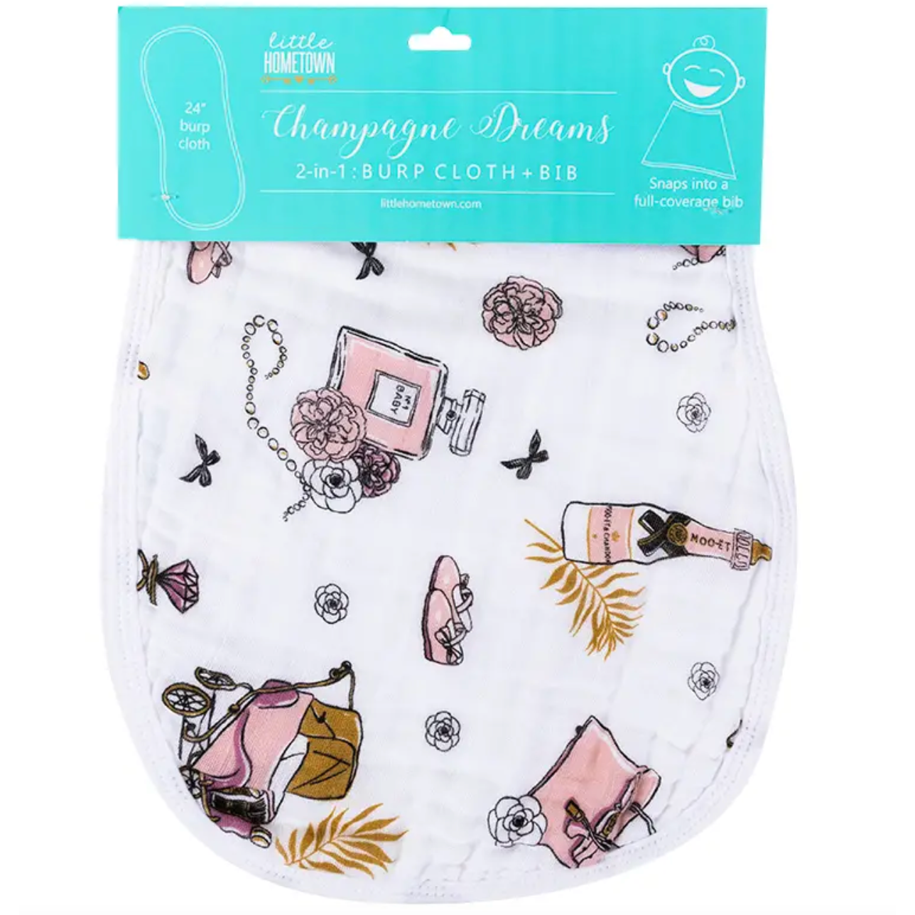 Little Hometown 2-in-1 Burp Cloth & Bib