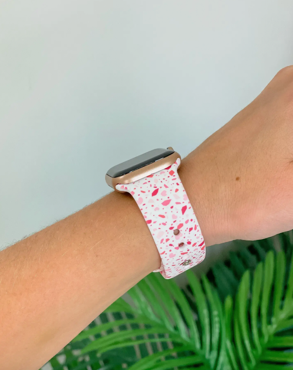Terrazzo Heart Silicone Watch Band