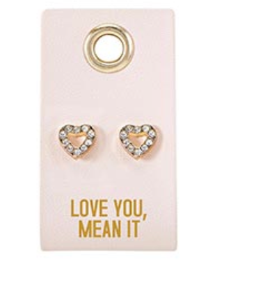 Leather Tag Earrings - Wedding