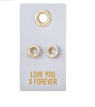 Leather Tag Earrings - Wedding