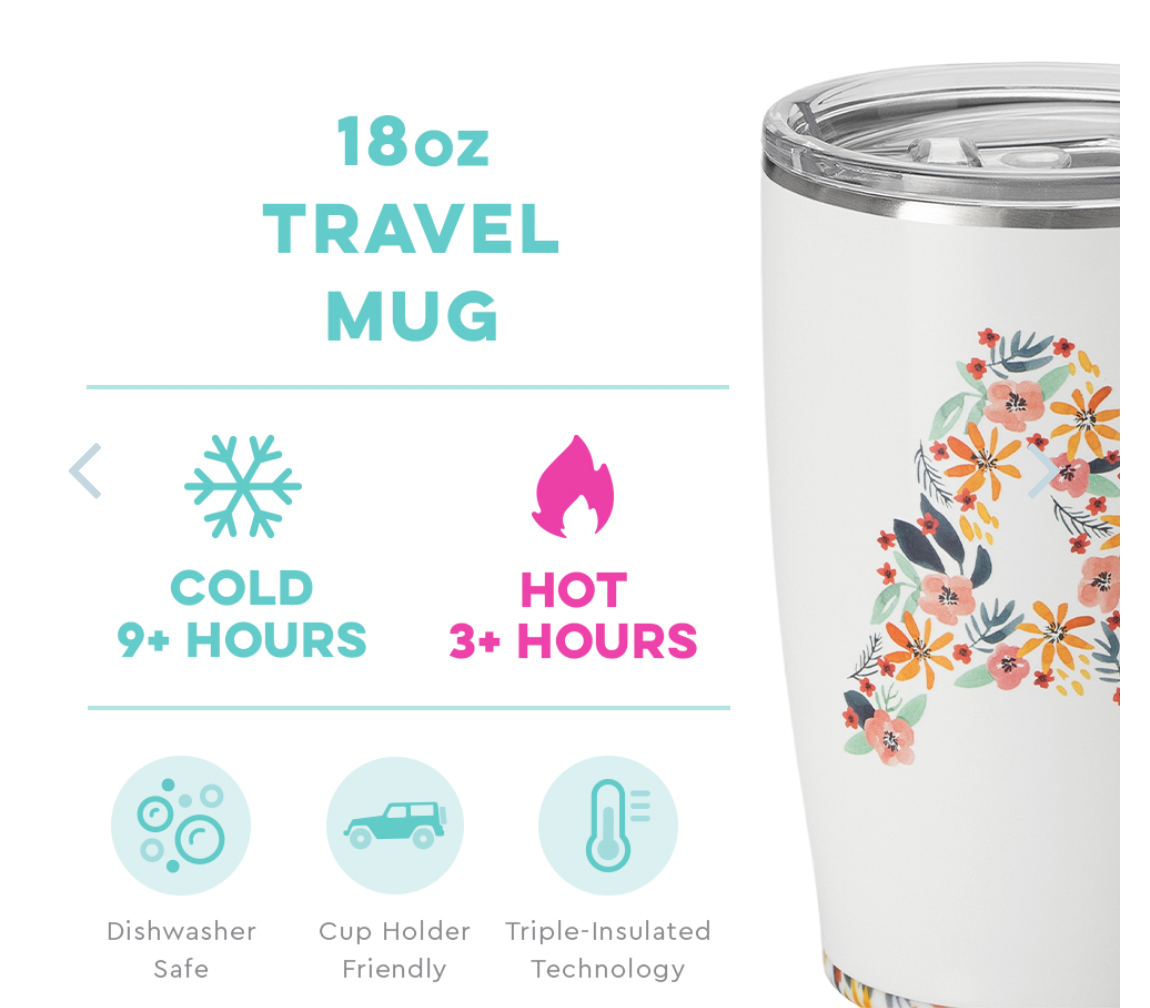 Honey Meadow Monogram Travel Mug by Swig
