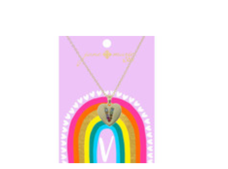 Kids Heart Initial Necklace