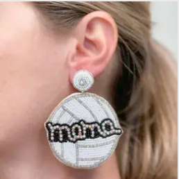 Glitzy Sport Mama Dangle Earrings