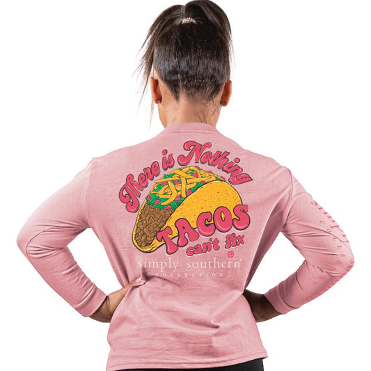 Simply Southern Long Sleeve Taco Tee-Crepe