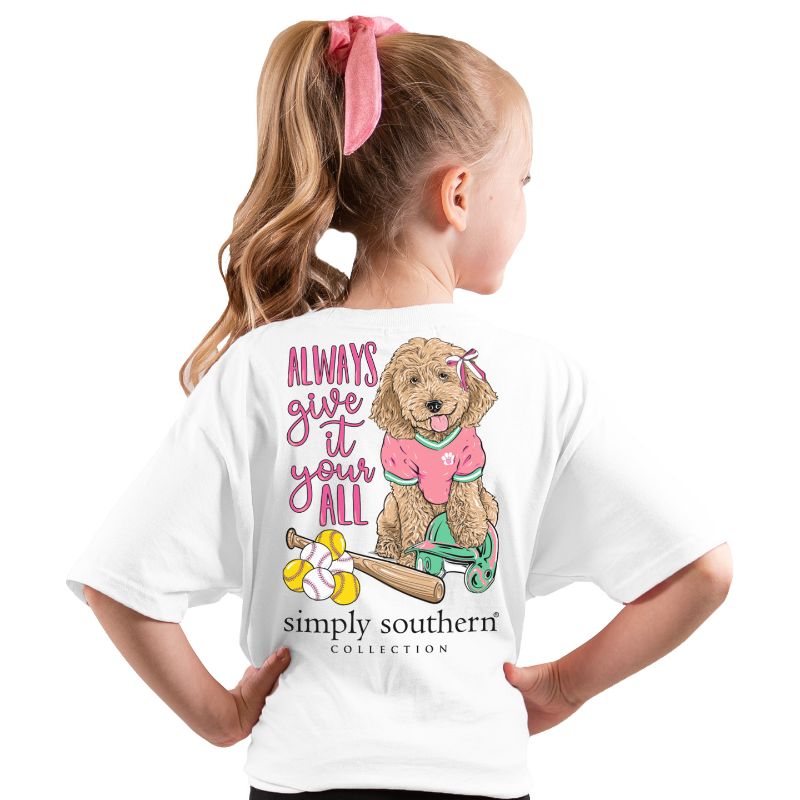 Simply Southern Ball T-Shirt-Wht