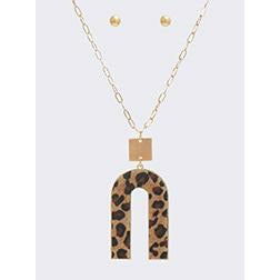 Animal Print Horseshoe Necklace