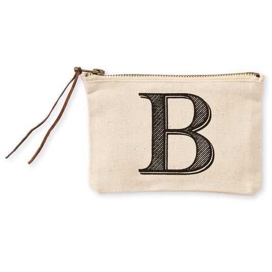 Initial Canvas Pouch