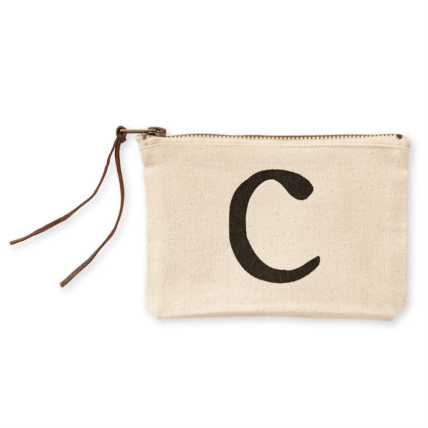 Initial Canvas Pouch