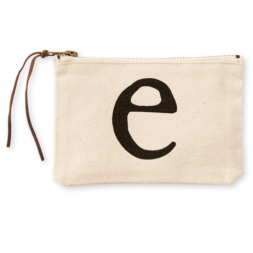 Initial Canvas Pouch