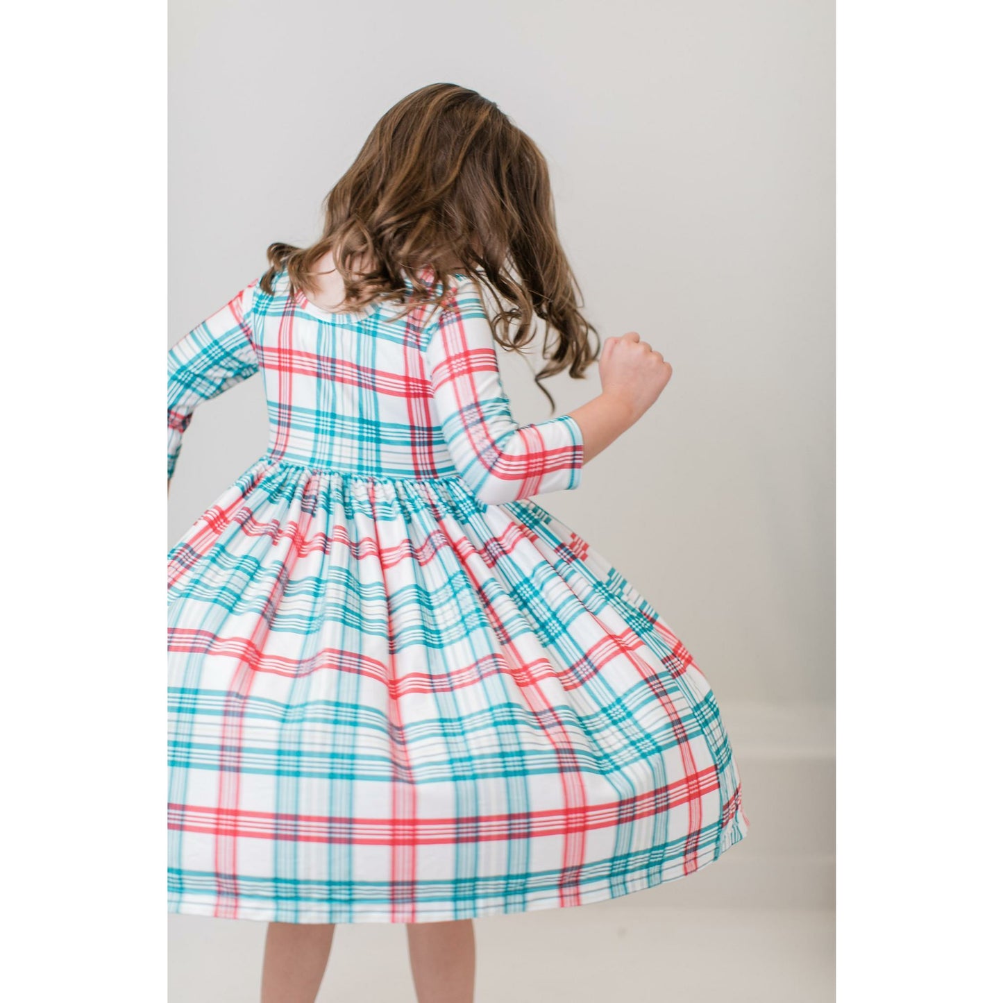 Christmas Plaid Twirl Dress