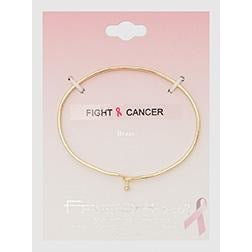 Fight Cancer Pink Ribbon Thin Bangle