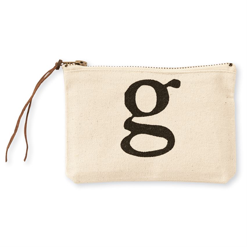Initial Canvas Pouch