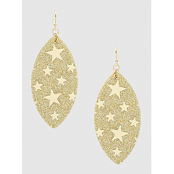 Glitter Celestial Star Tear Drop Earring