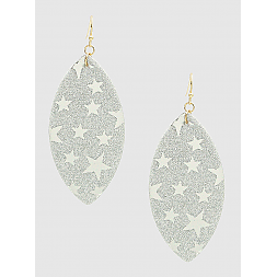 Glitter Celestial Star Tear Drop Earring