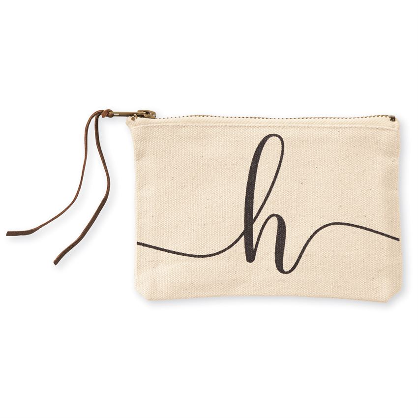 Initial Canvas Pouch
