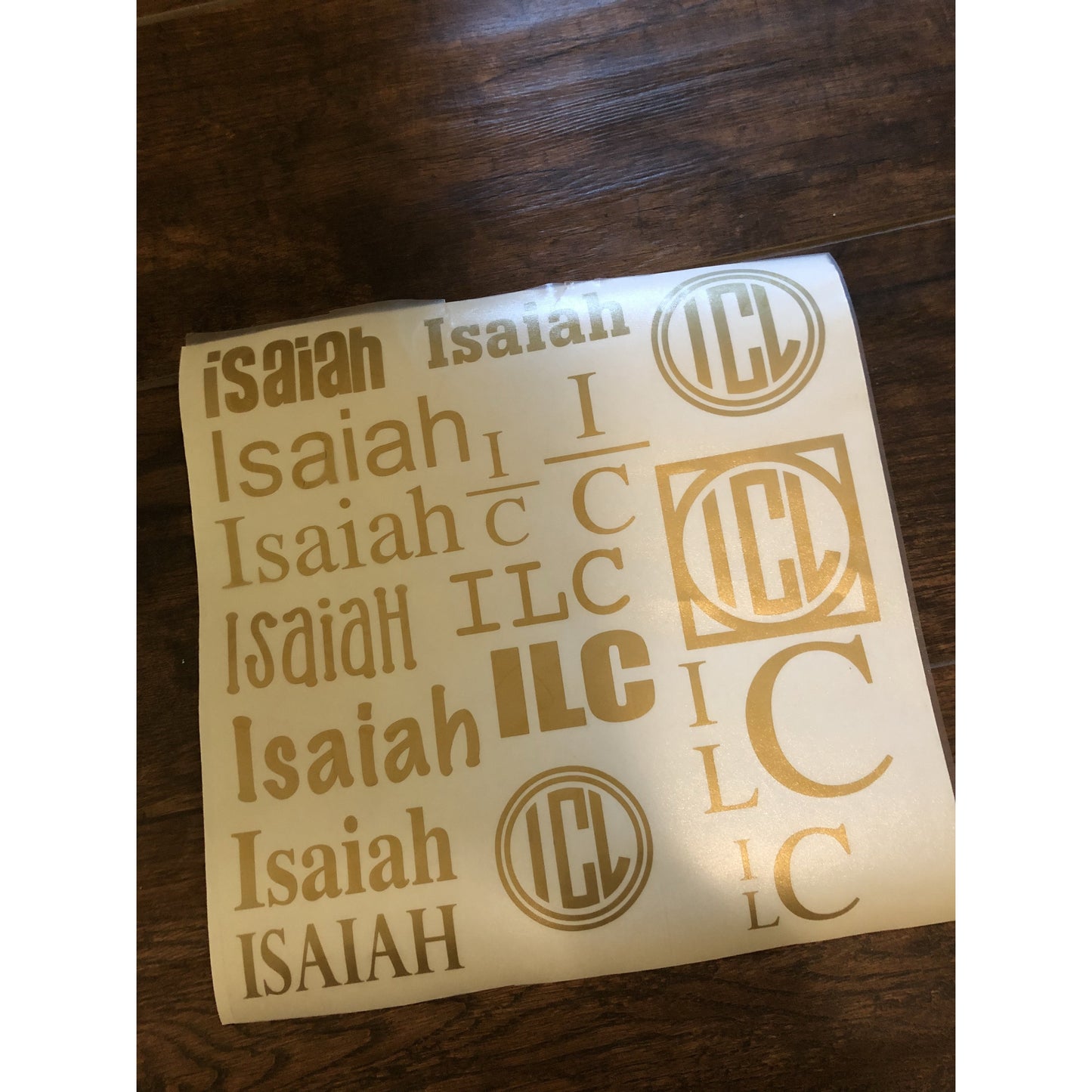 Personalized Vinyl Sheet -- Monogram & Name