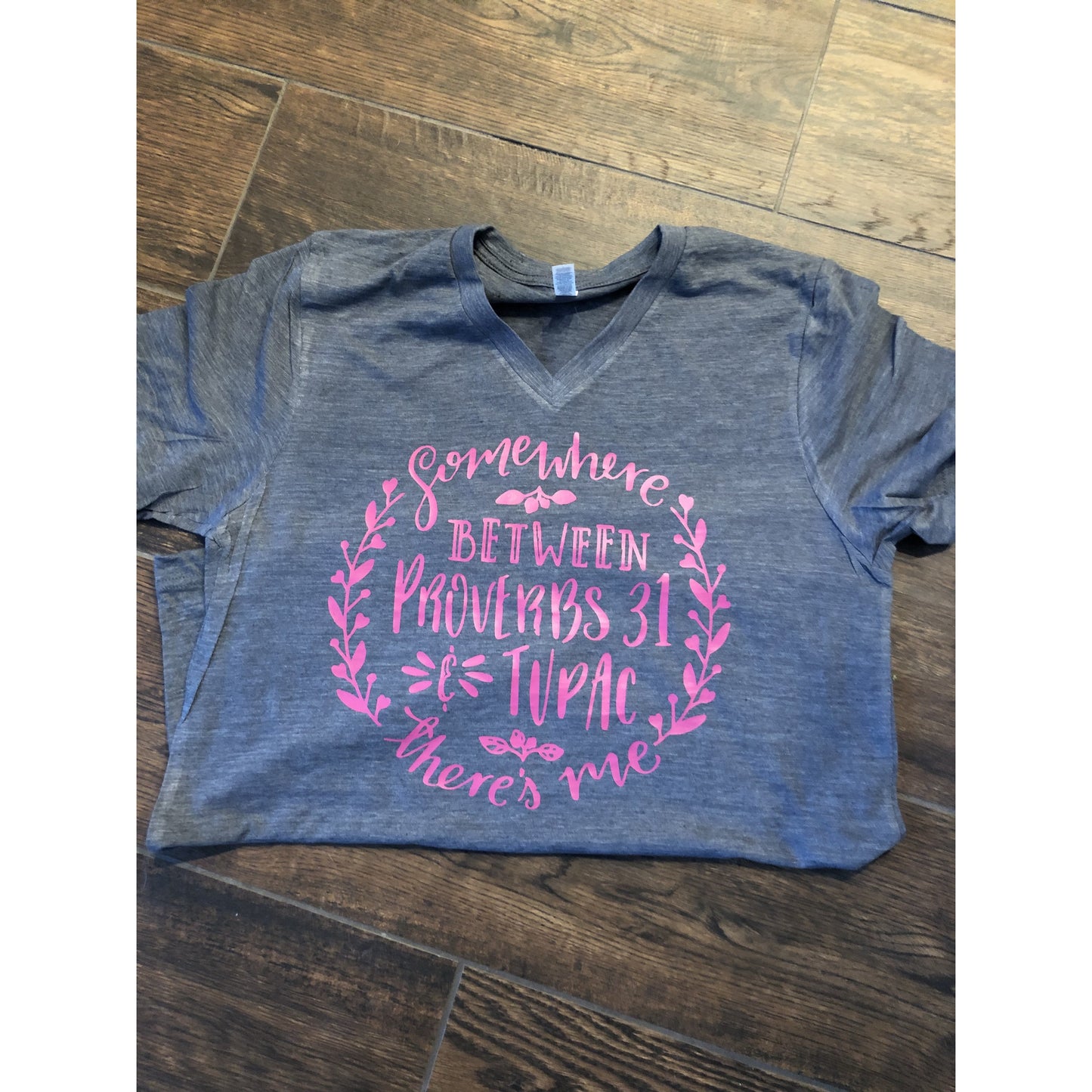 Proverbs & Tupac V-neck shirt