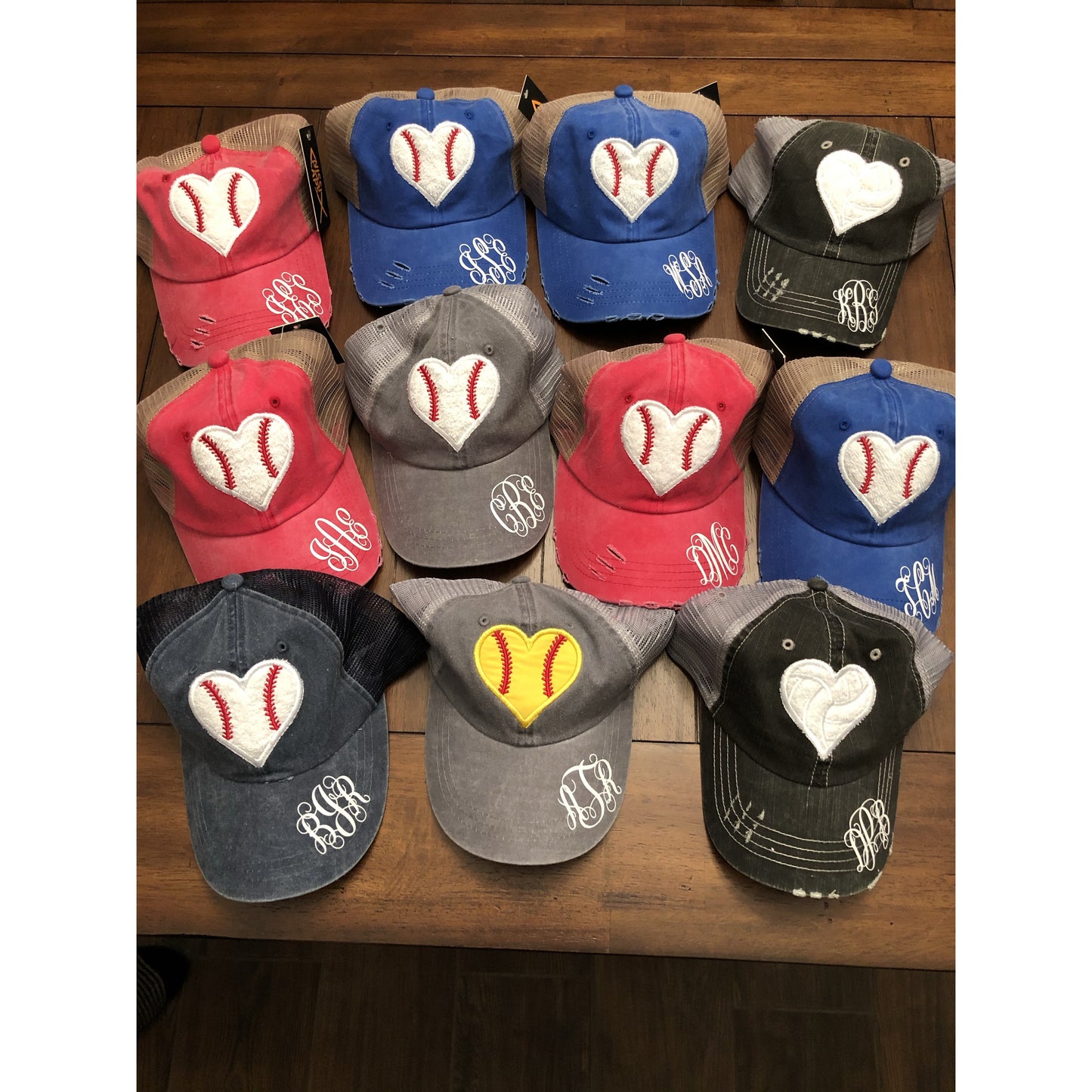 Monogrammed Sport Heart Hat