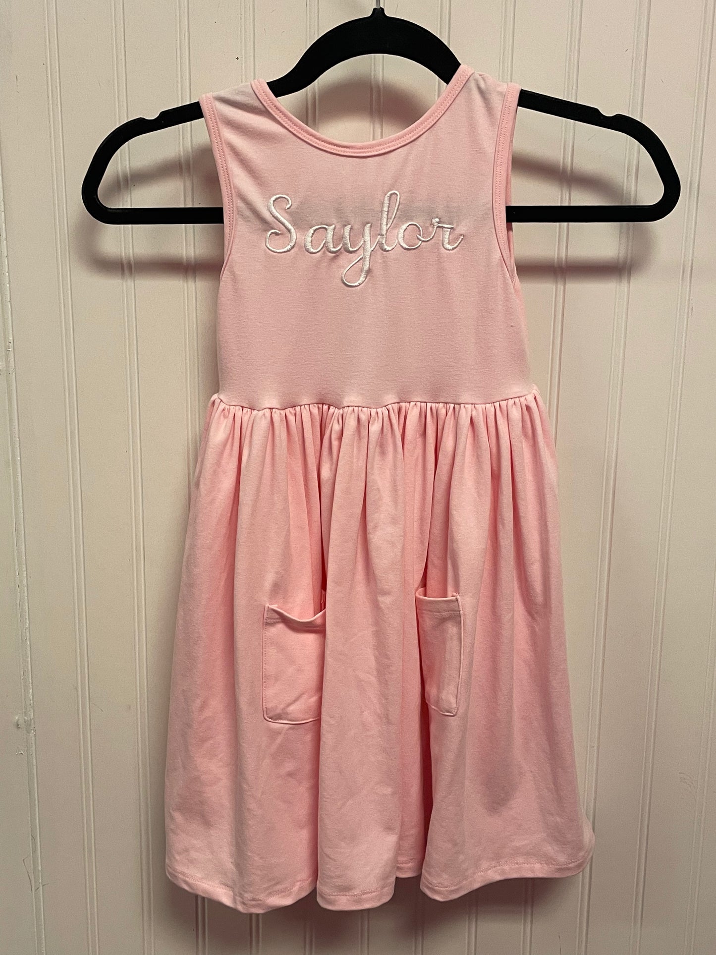 Personalized Pocket Tank Twirl Dress