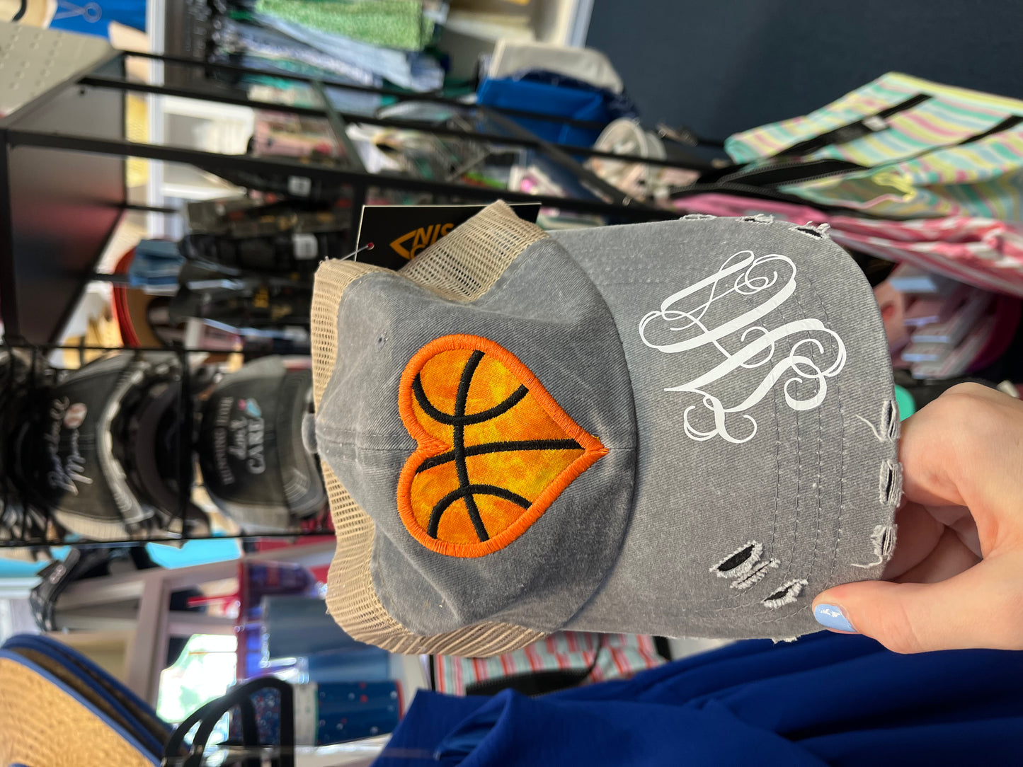 Monogrammed Sport Heart Hat