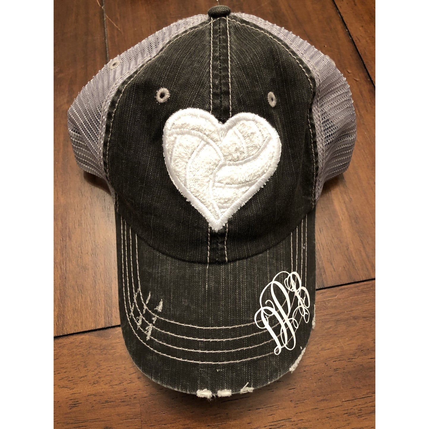 Monogrammed Sport Heart Hat