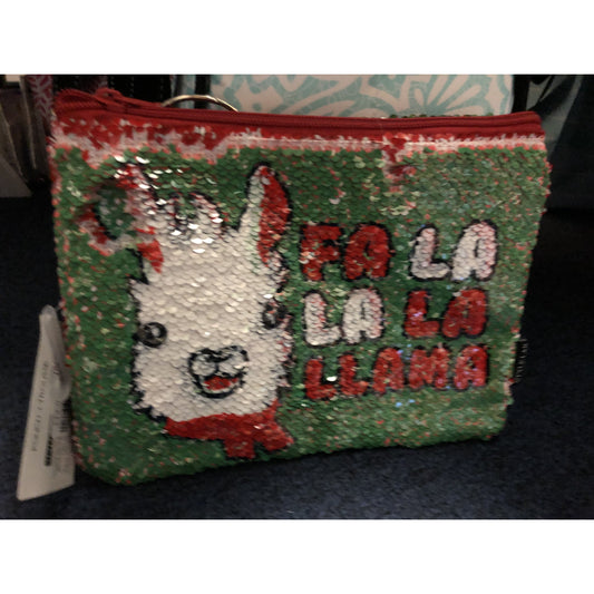 Llama Sequin Pouch