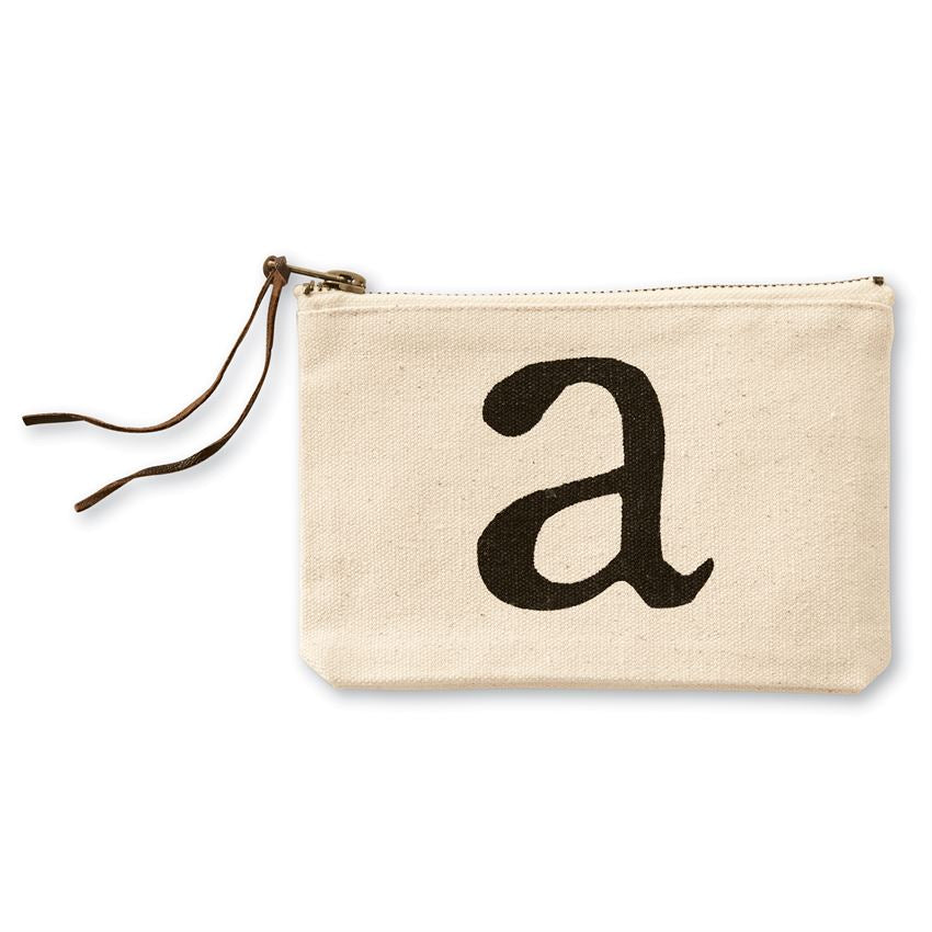 Initial Canvas Pouch