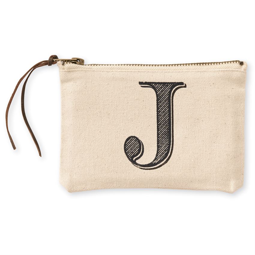 Initial Canvas Pouch