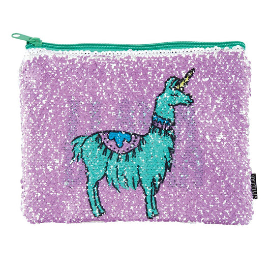 Llama / Llama Drama Flip Sequin Pouch