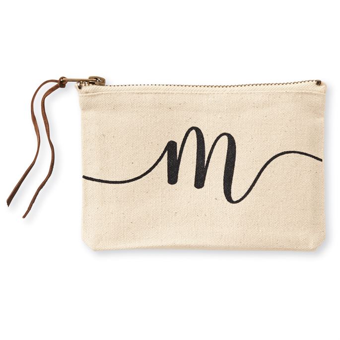 Initial Canvas Pouch