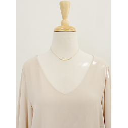 Metal Beaded Short Necklace