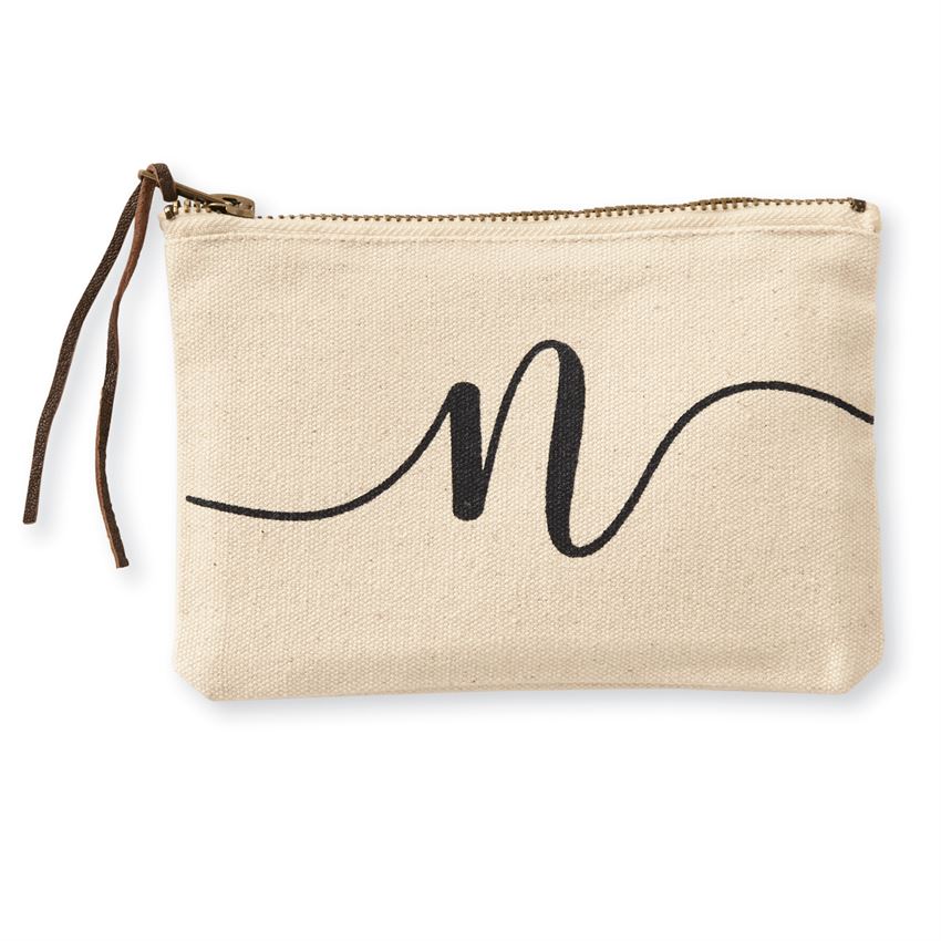 Initial Canvas Pouch