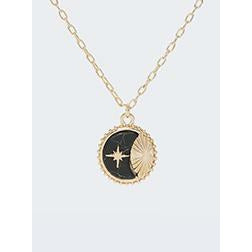Stone Moon & Stars Pendant Necklace