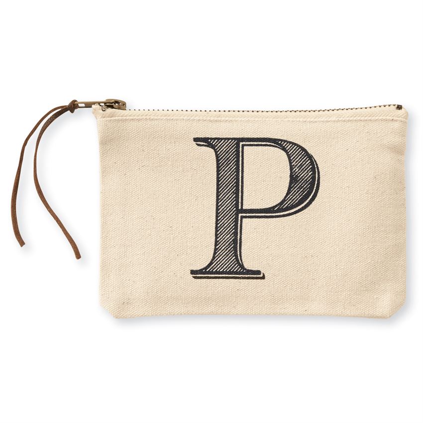 Initial Canvas Pouch