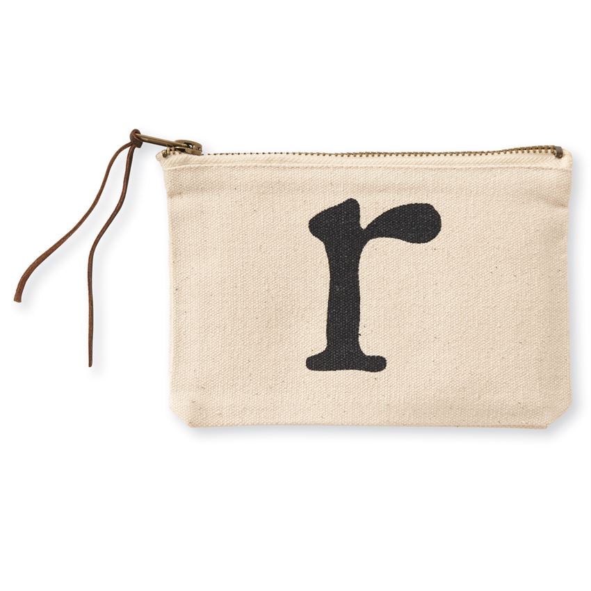 Initial Canvas Pouch