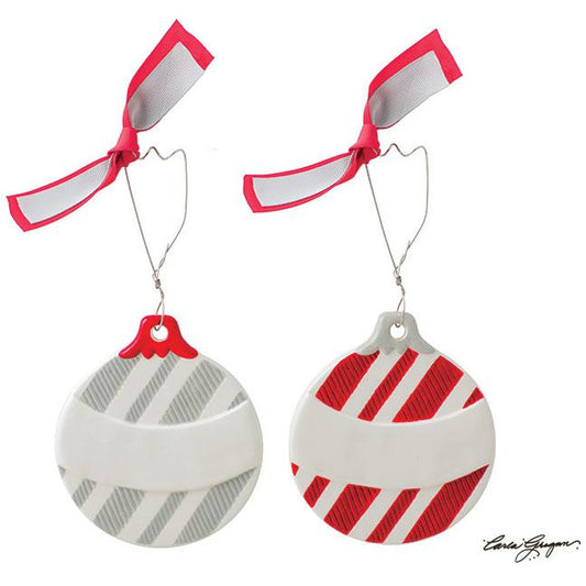 Personalized Striped Ornament