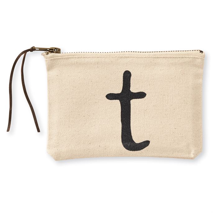Initial Canvas Pouch